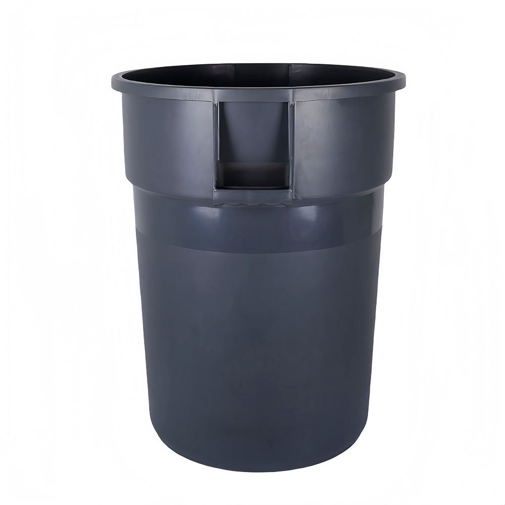 Basurero Redondo Tipo Brute Gris 168 Litros con Tapa