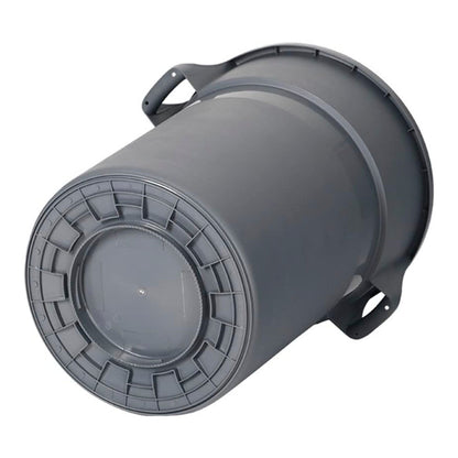 Basurero Redondo Tipo Brute Gris 168 Litros con Tapa