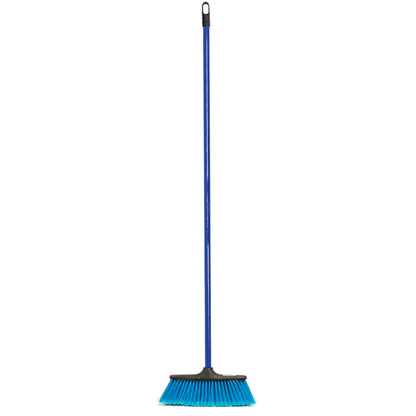 ESCOBA MULTIUSO ESTANDAR AZUL 8,5CM CON PALO DE MADERA DE 120*22MM