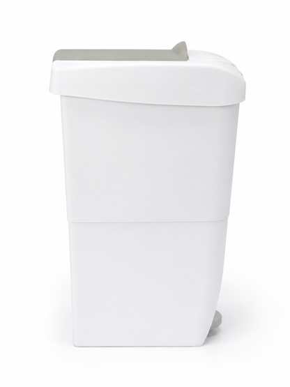 CONTENEDOR FEMENINO 20 LITROS BLANCO CON TAPA GRIS