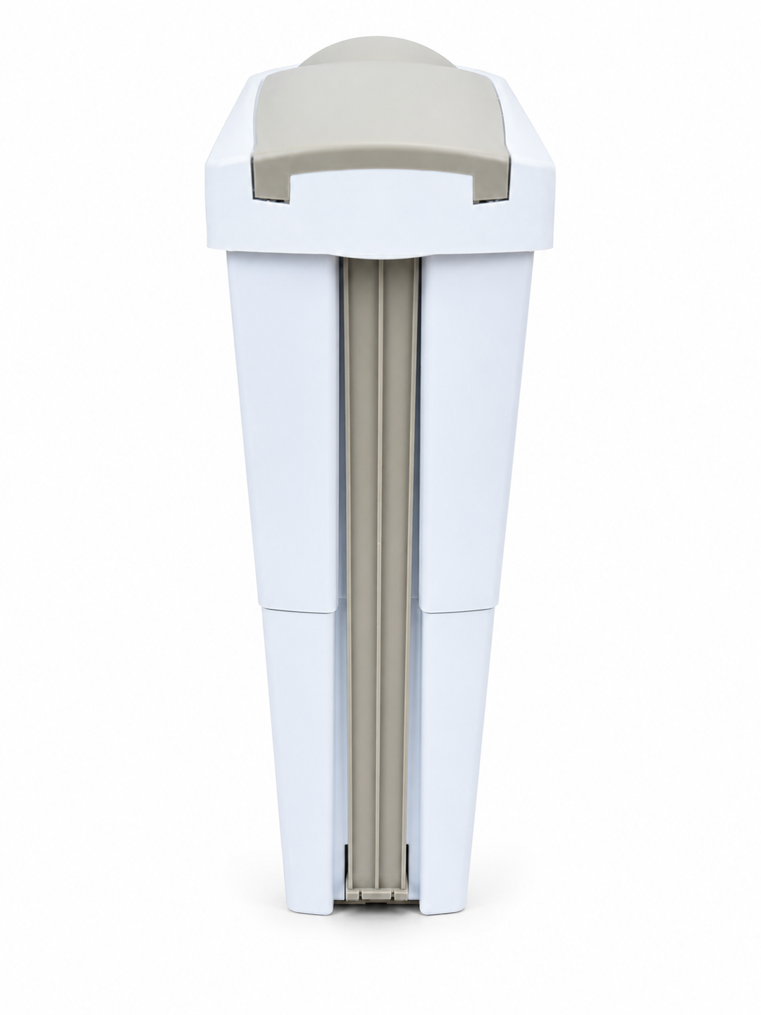 CONTENEDOR FEMENINO 20 LITROS BLANCO CON TAPA GRIS