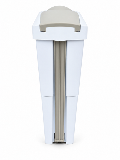 CONTENEDOR FEMENINO 20 LITROS BLANCO CON TAPA GRIS