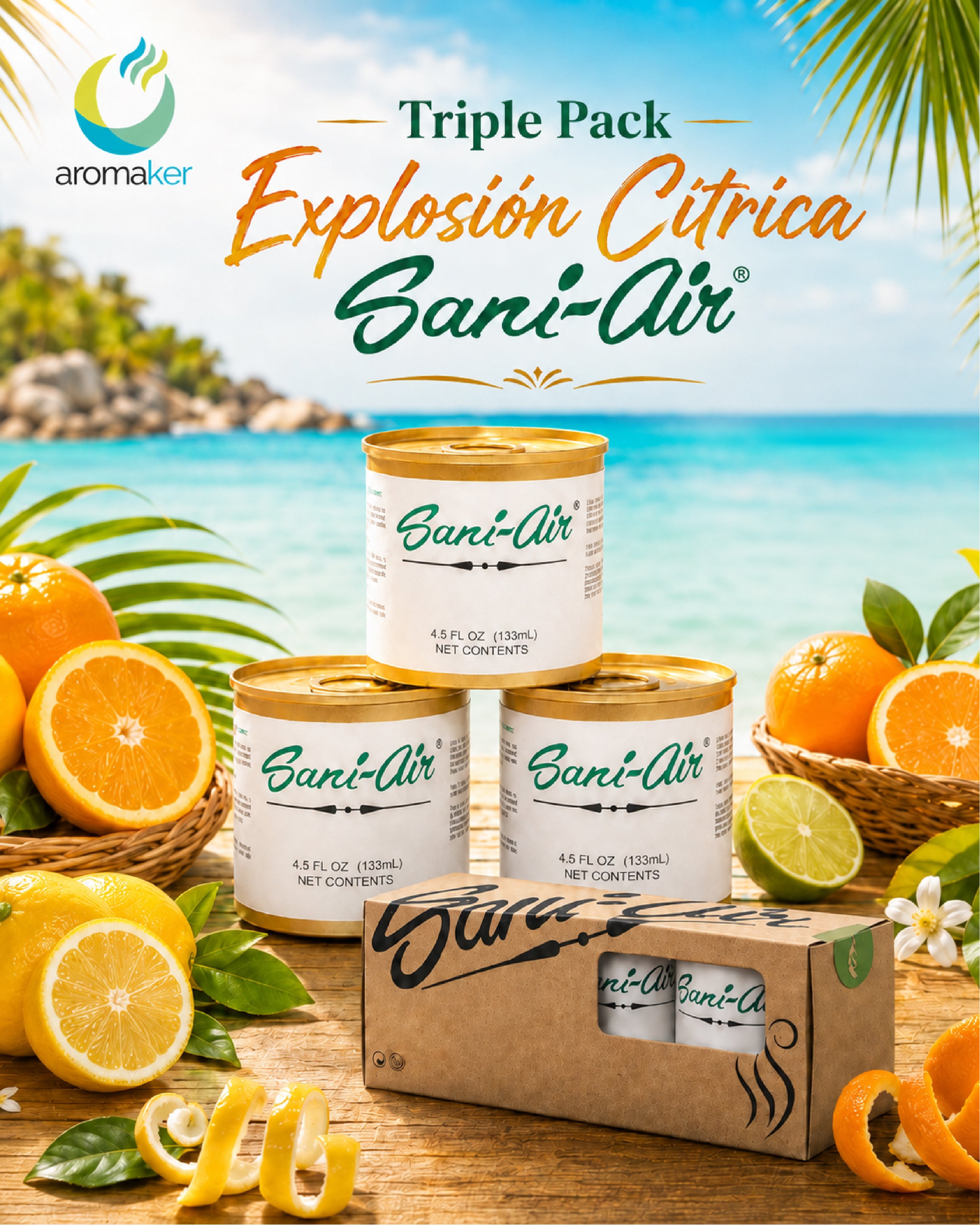 Triple Pack Explosión Cítrica Sani Air
