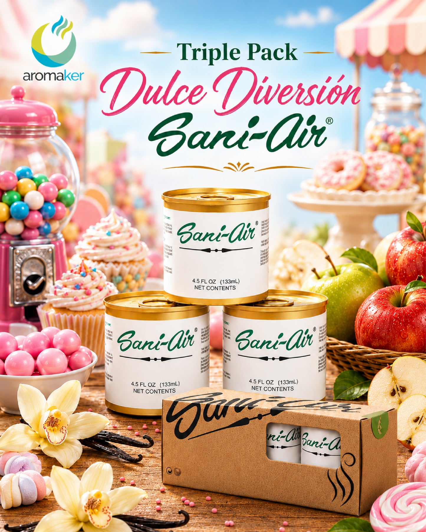 Triple Pack Dulce Diversión Sani-Air
