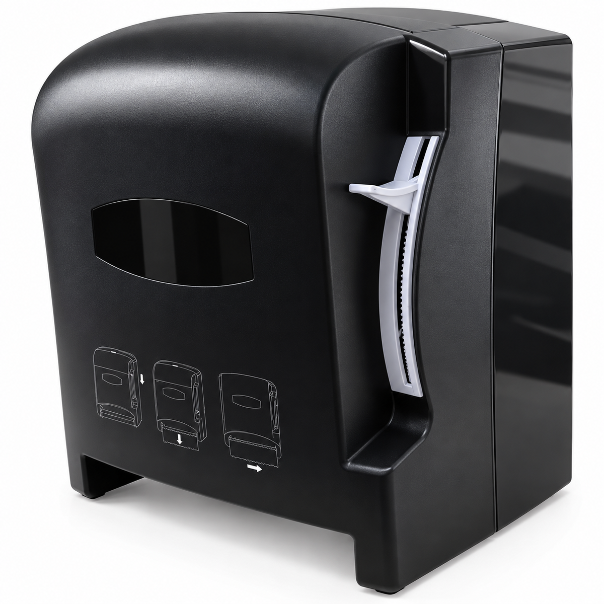 Dispensador De Papel Toalla Con Palanca Negro