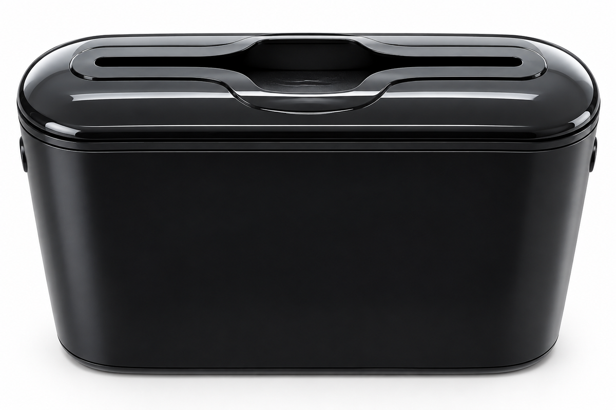 DISPENSADOR TOALLA INTERFOLIADA SOBREMESA PLÁSTICO NEGRO