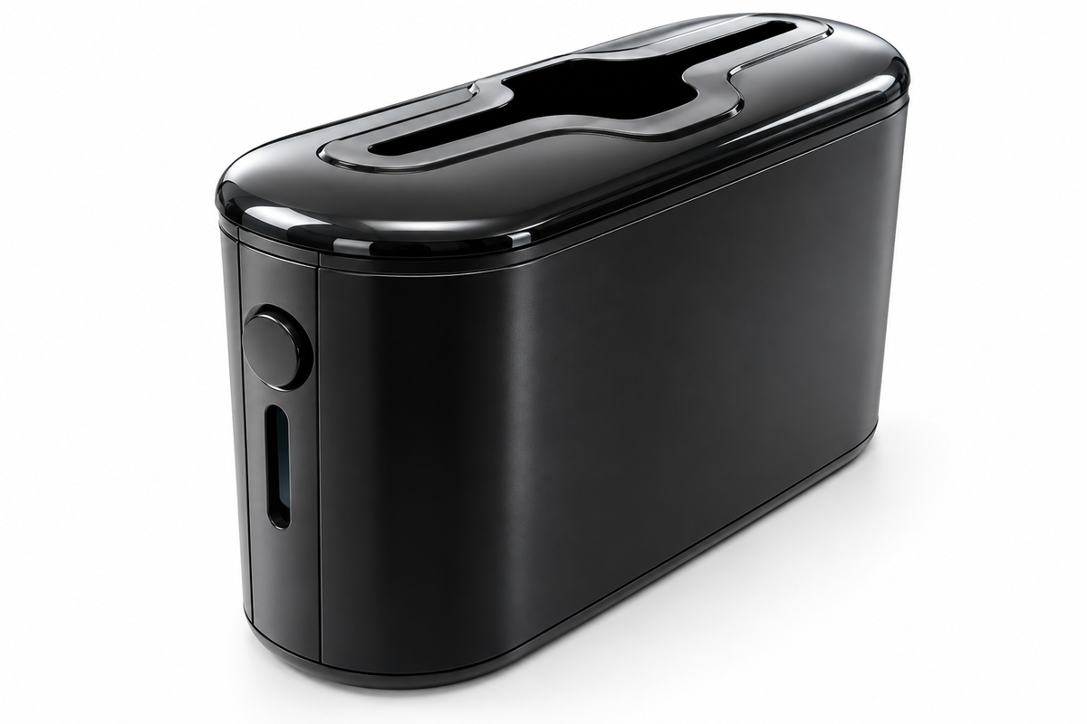 DISPENSADOR TOALLA INTERFOLIADA SOBREMESA PLÁSTICO NEGRO