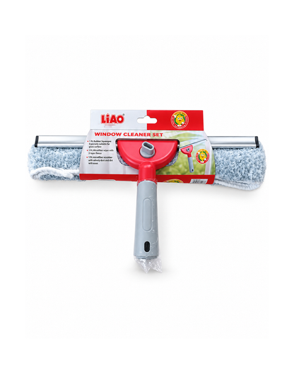Limpiavidrios 2 en 1 con Microfibra y Rascador de Aluminio