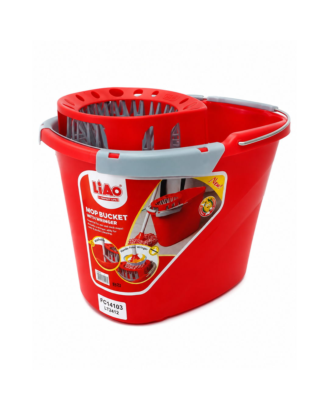Balde con Estrujador para Mopa 15 Litros