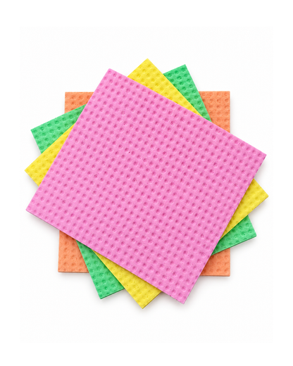 Pack 4 Paños Esponja de Celulosa 18 x 20 cm