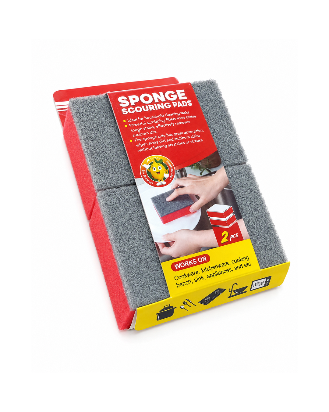 Pack 2 Esponjas con Fibra Abrasiva