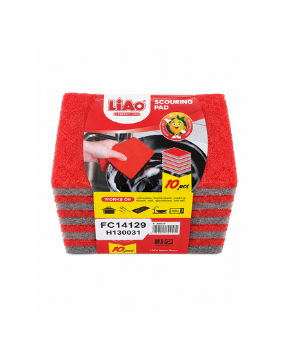 Pack 10 Esponja Abrasivos Multiuso Rojo y Gri