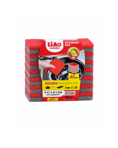 Pack 10 Esponja Abrasivos Multiuso Rojo y Gri