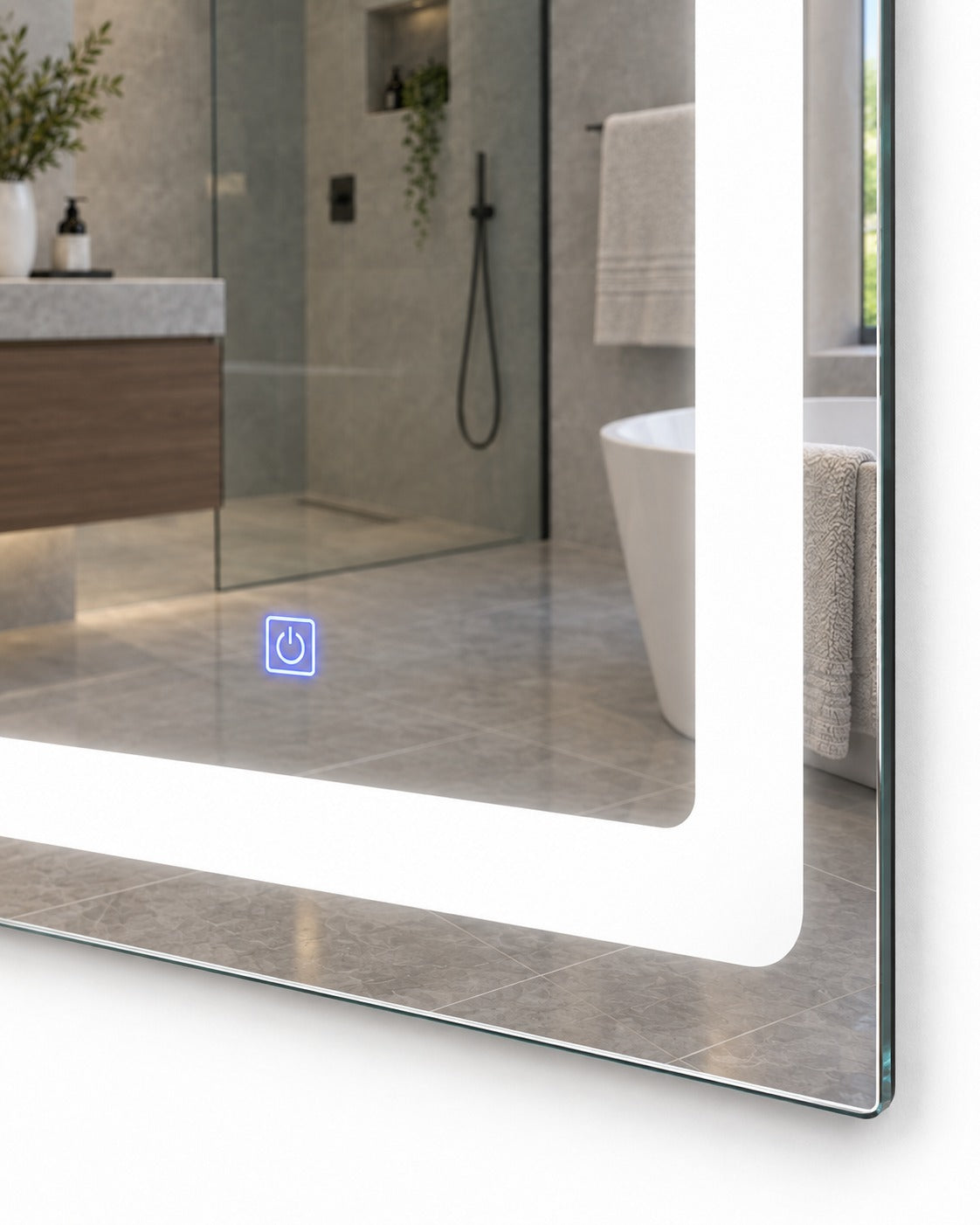 Espejo LED Rectangular para Baño 60 x 80 cm