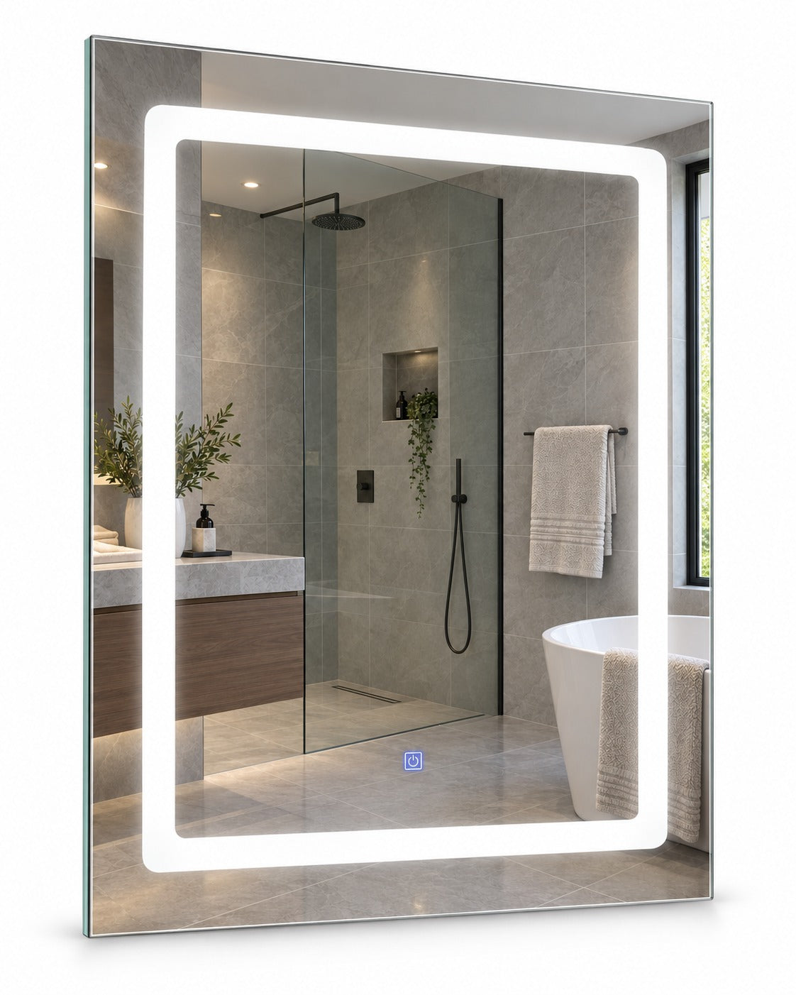 Espejo LED Rectangular para Baño 60 x 80 cm