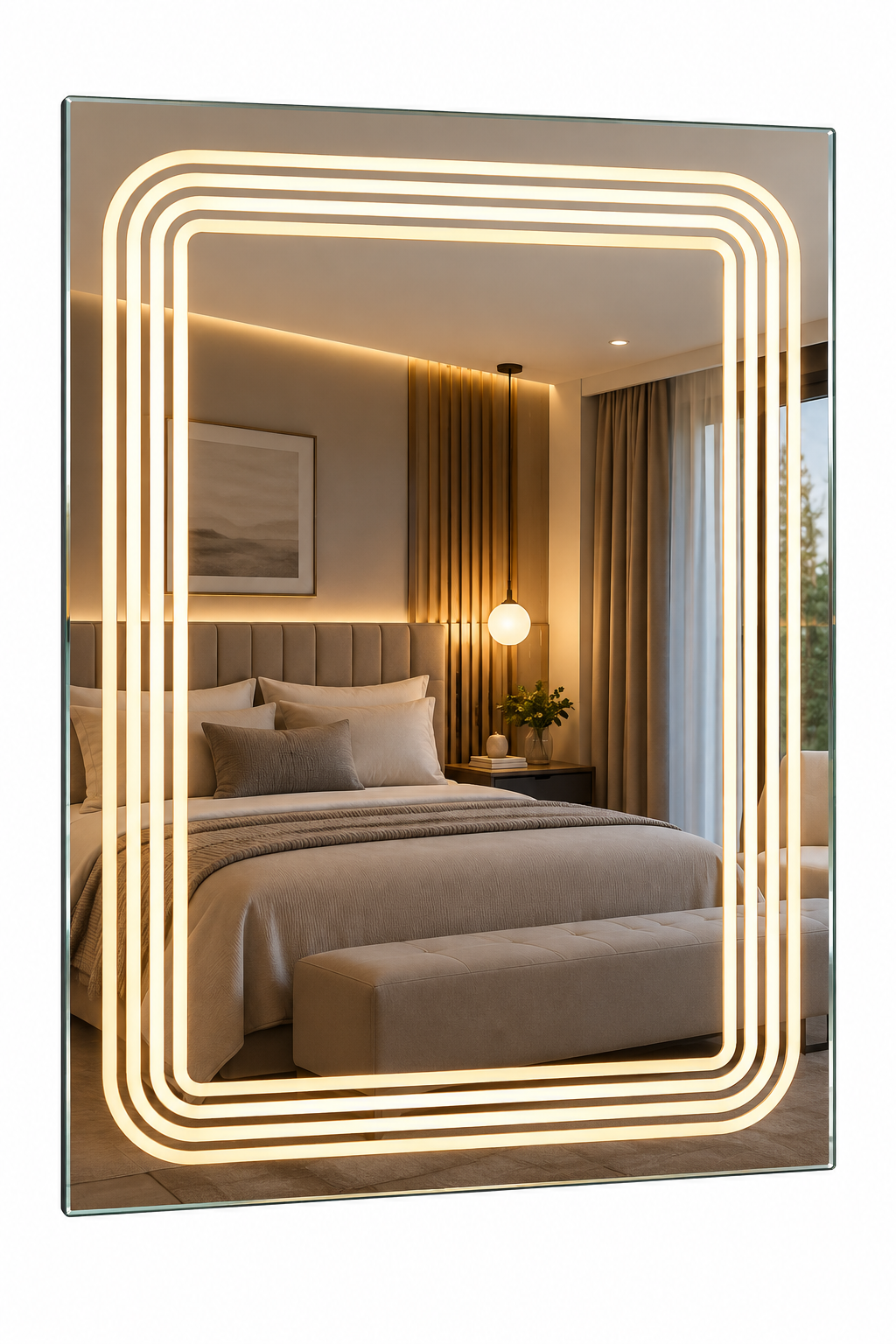 Espejo LED Decorativo para Baño 60 x 80 cm