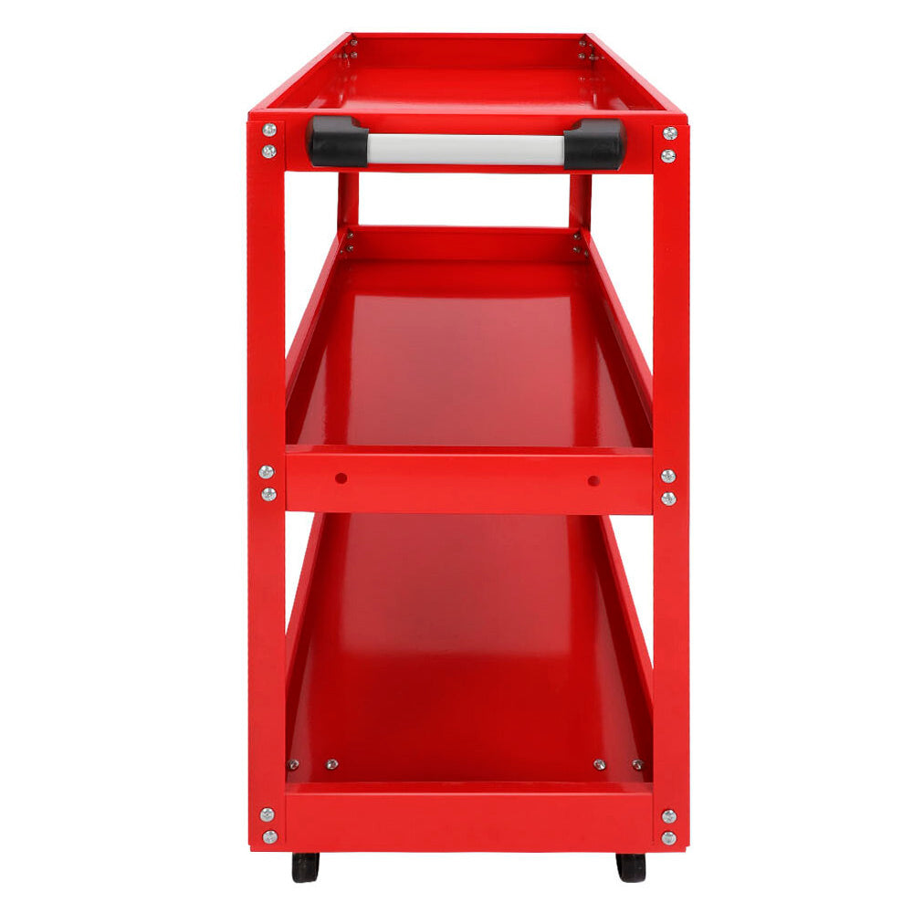 Carro Porta Herramientas 3 Niveles Rojo