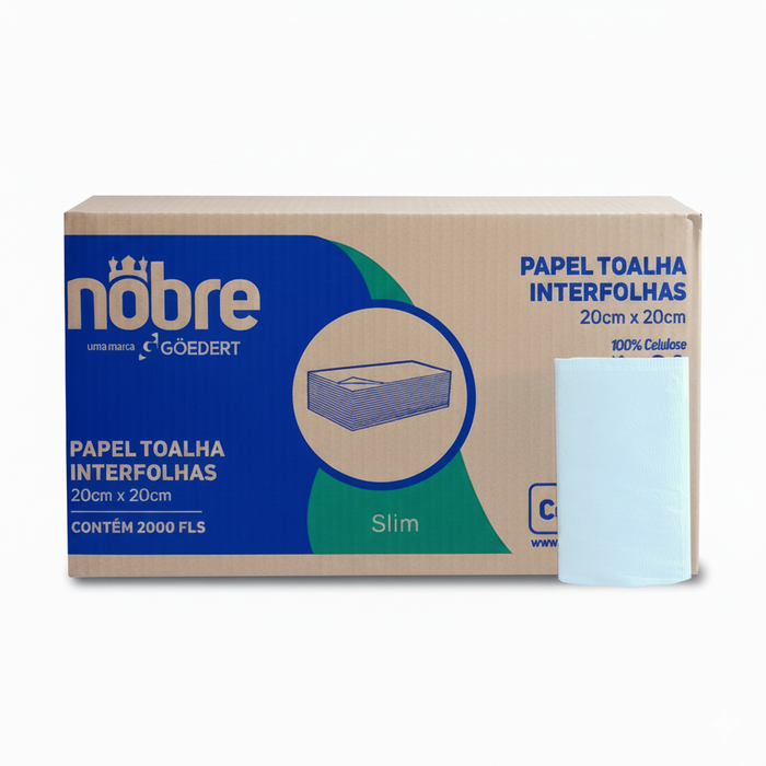 CAJA TOALLA DE PAPEL INTERFOLIADO SLIM 6 PAQUETES DE 333 HOJAS 20X20CM 2.000 hojas