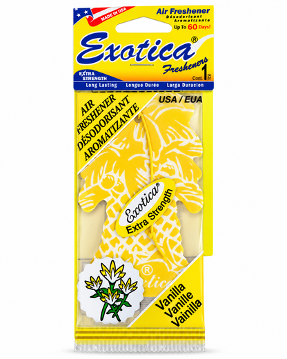 Pack 12 Unidades Aromatizante Palmera Exotica Vainilla para Auto