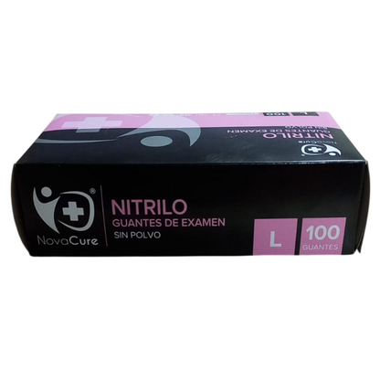 GUANTE DE NITRILO NEGRO CAJA 100 UNIDADES TALLA "L"