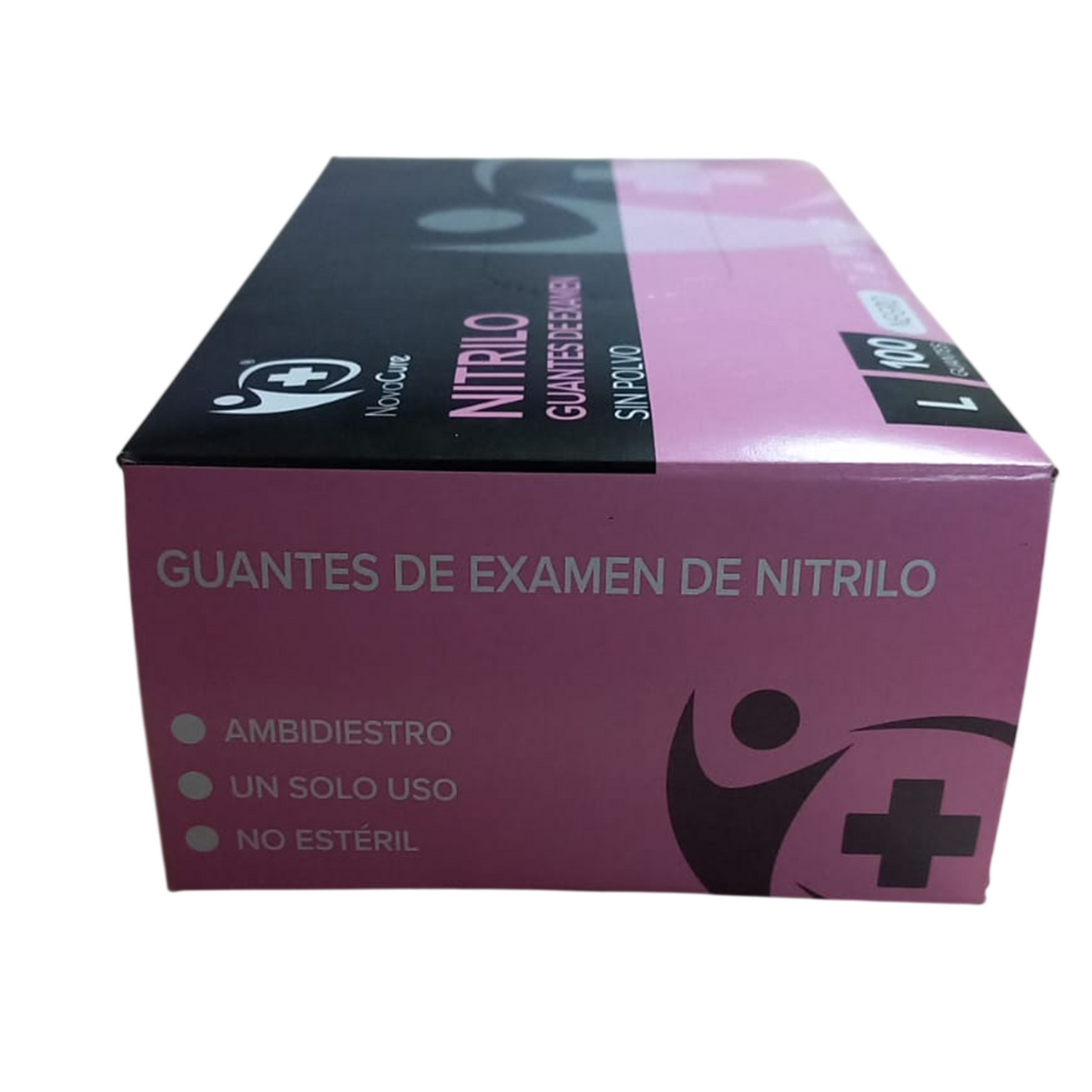 GUANTE DE NITRILO NEGRO CAJA 100 UNIDADES TALLA "L"