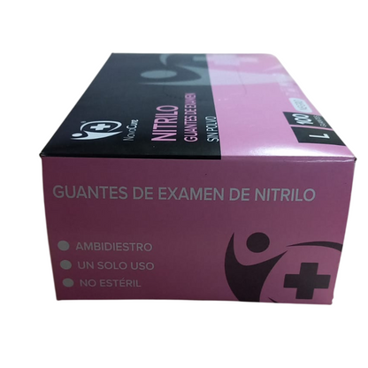 GUANTE DE NITRILO NEGRO CAJA 100 UNIDADES TALLA "L"