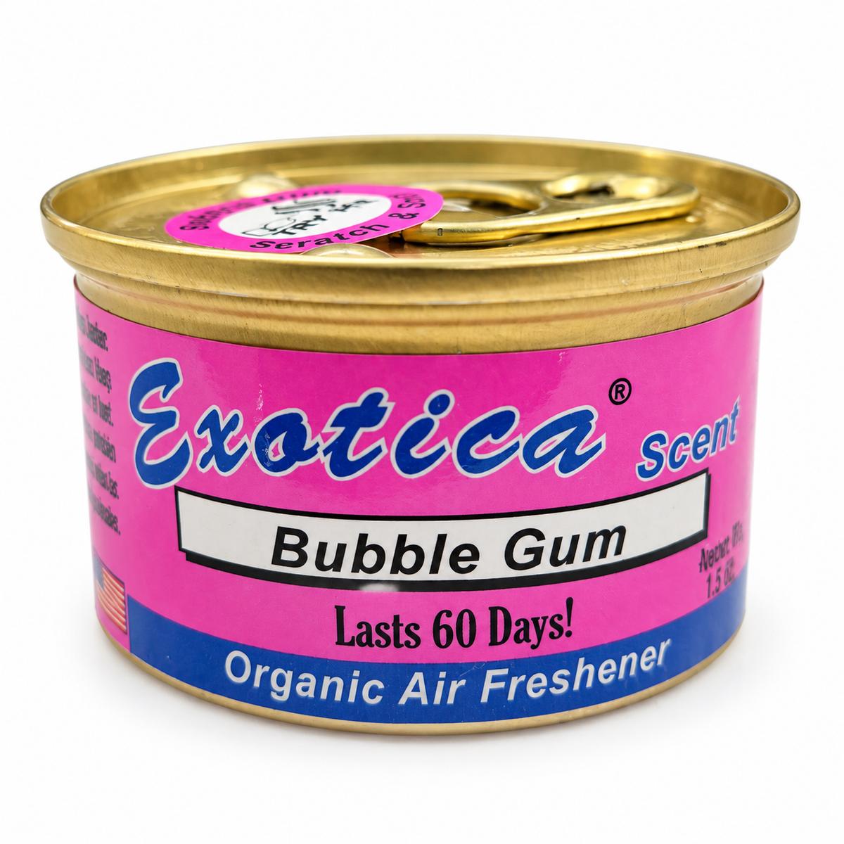 Aromatizante Auto En Lata Exotica Bubble Gum Chicle 42 g