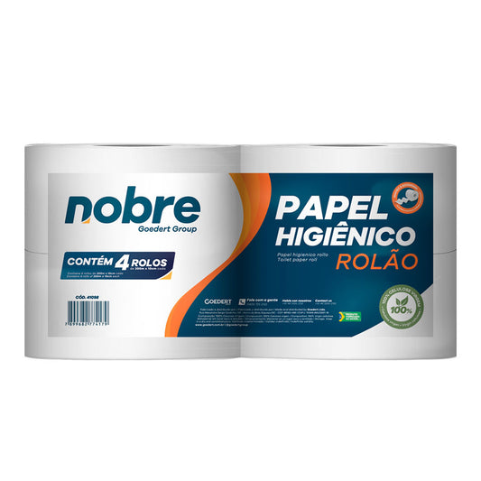 Pack de 4 rollos de papel higiénico 200 mts Nobre.