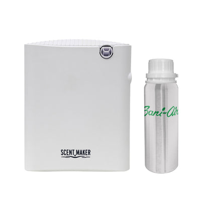 NEBULIZADOR AROMAS ELEGANCE WHITE + RECARGA 200 Ml PREMIUM SANI AIR
