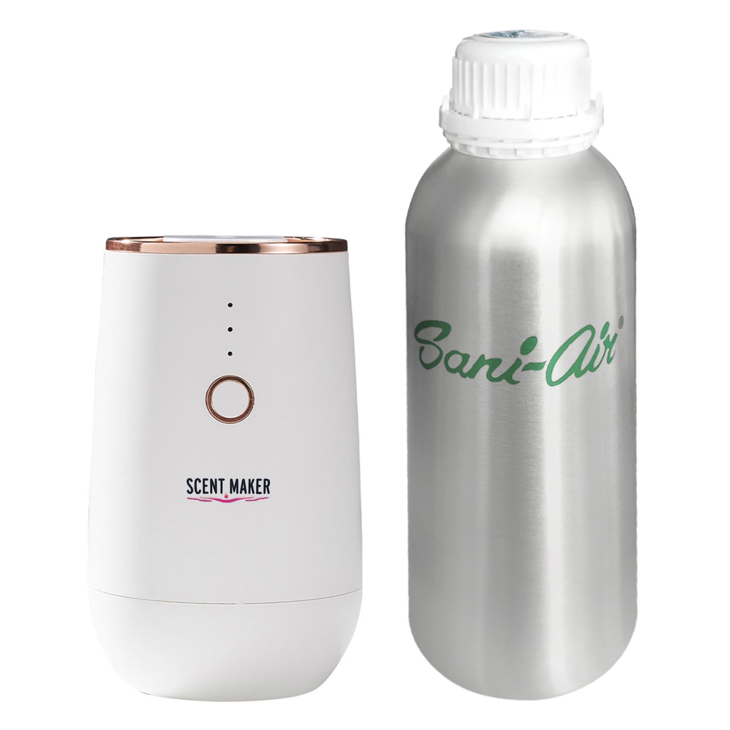 NEBULIZADOR AROMAS COPPER WHITE + REGALO RECARGA 300 Ml PREMIUM SANI AIR