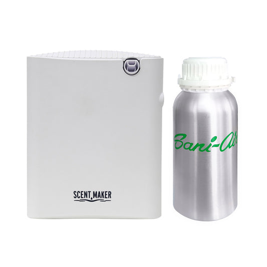 NEBULIZADOR AROMAS ELEGANCE WHITE + RECARGA 300 Ml PREMIUM SANI AIR