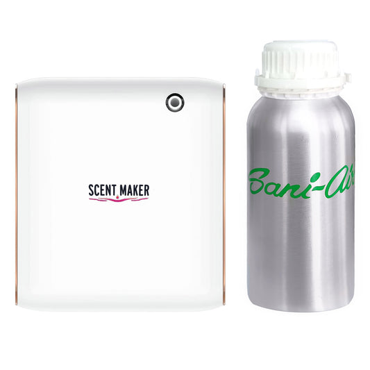 NEBULIZADOR AROMAS PRIME COPPER BLANCA + RECARGA 300 Ml PREMIUM SANI AIR