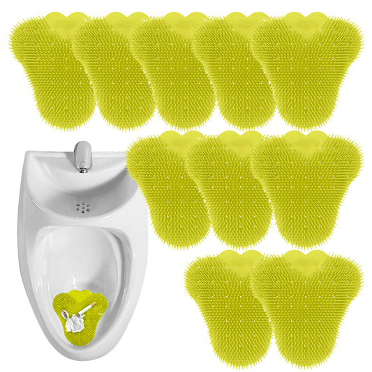 10 Tapetes Urinarios Antisalpicaduras Amarillo Cítrico