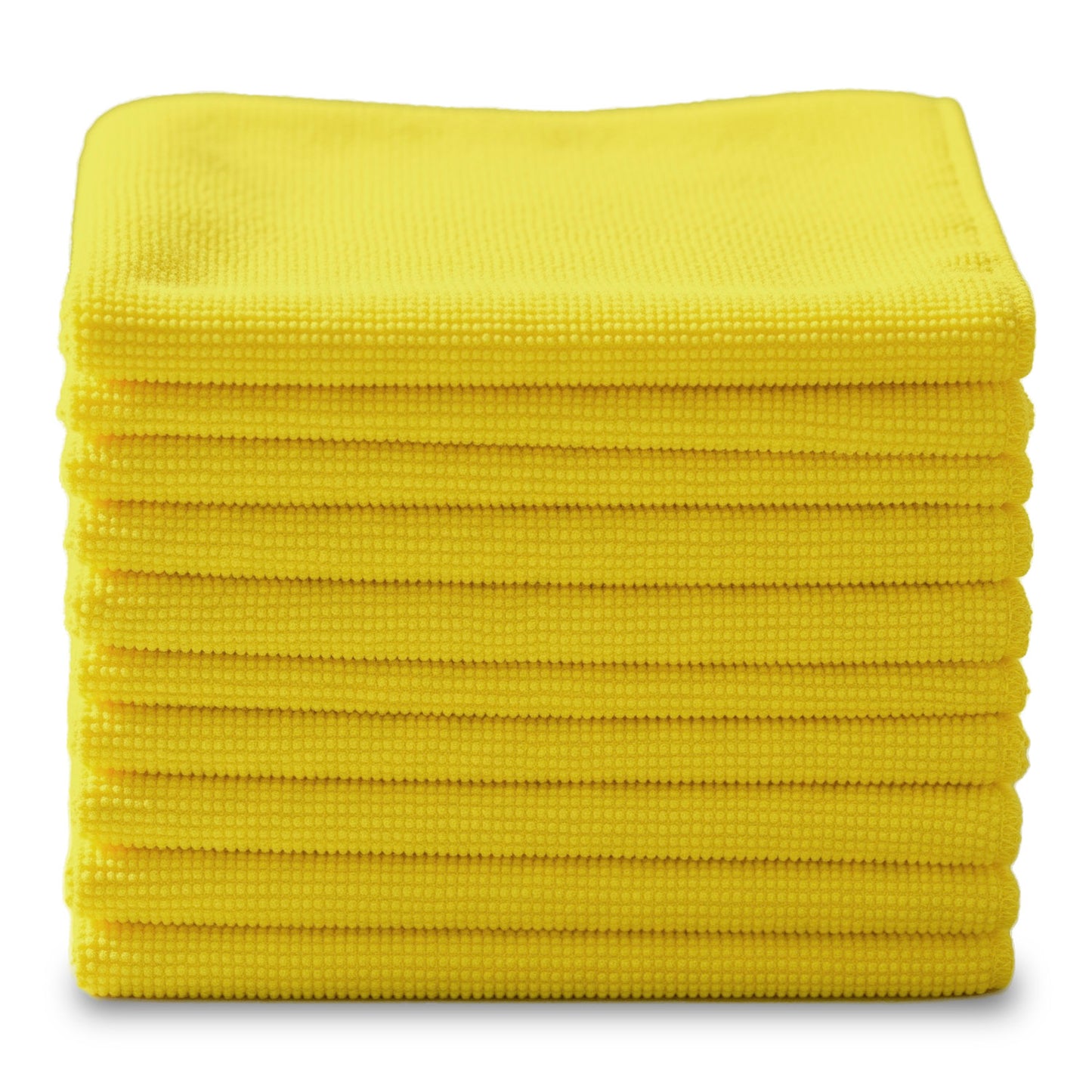 10 Traperos Simples De Microfibra Con Ojal Amarillo 70x53 cm