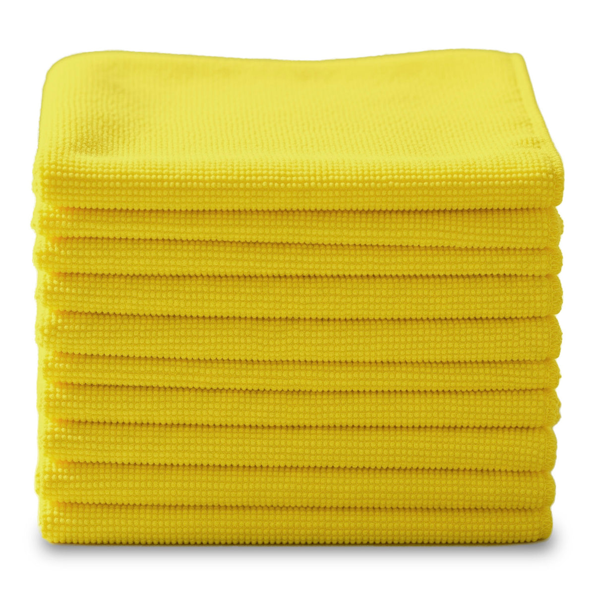 10 Traperos Simples De Microfibra Con Ojal Amarillo 70x53 cm