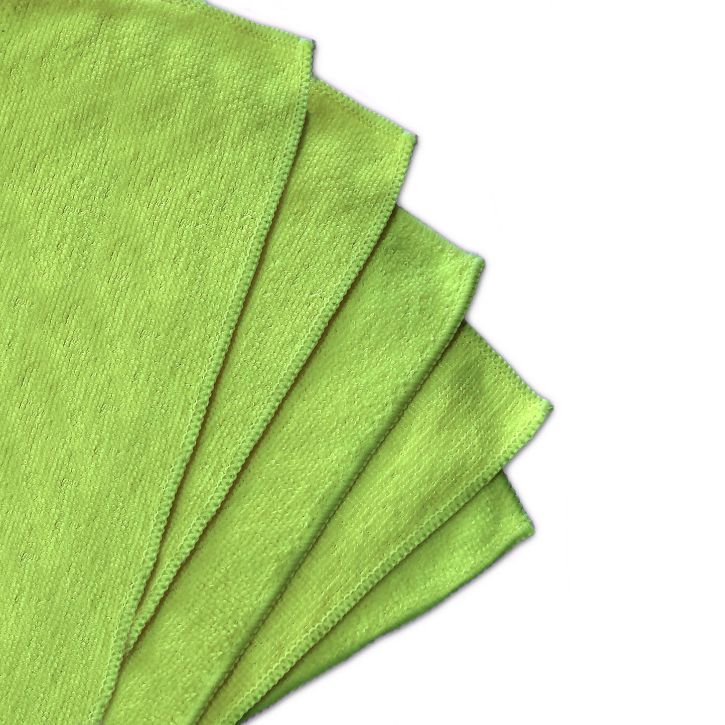 5 Traperos Simples De Microfibra Con Ojal Verde 70x53 cm