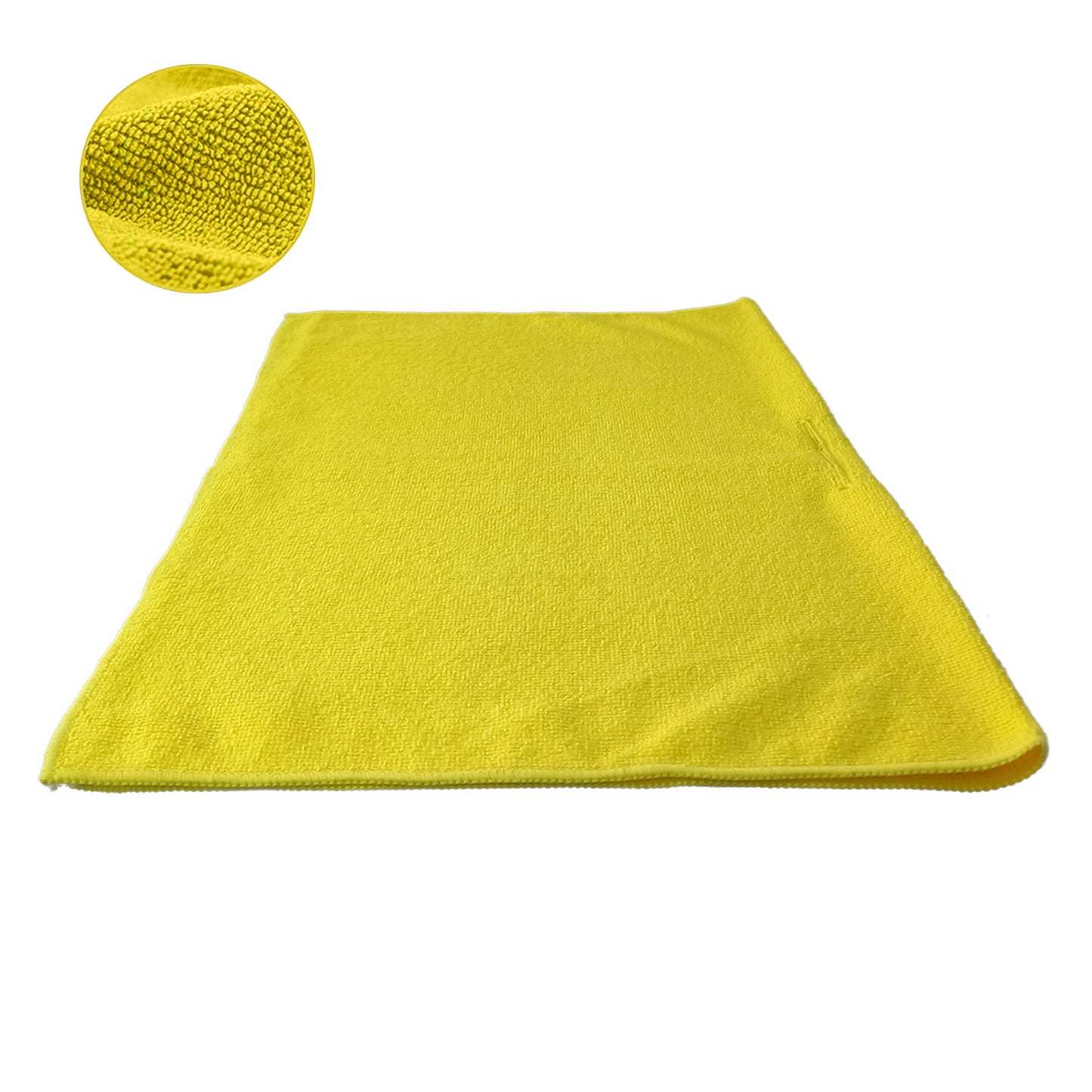 10 Traperos Simples De Microfibra Con Ojal Amarillo 70x53 cm