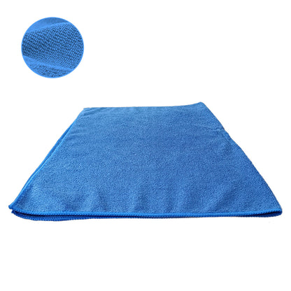 5 Traperos Simples De Microfibra Con Ojal Azul 70x53 cm