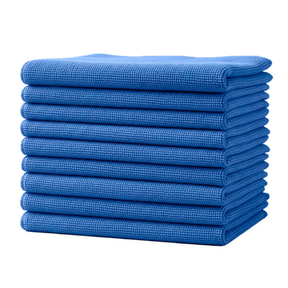 10 Traperos Simples De Microfibra Con Ojal Azul 70x53 cm