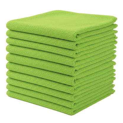 10 Traperos Simples De Microfibra Con Ojal Verde 70x53 cm