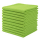 10 Traperos Simples De Microfibra Con Ojal Verde 70x53 cm
