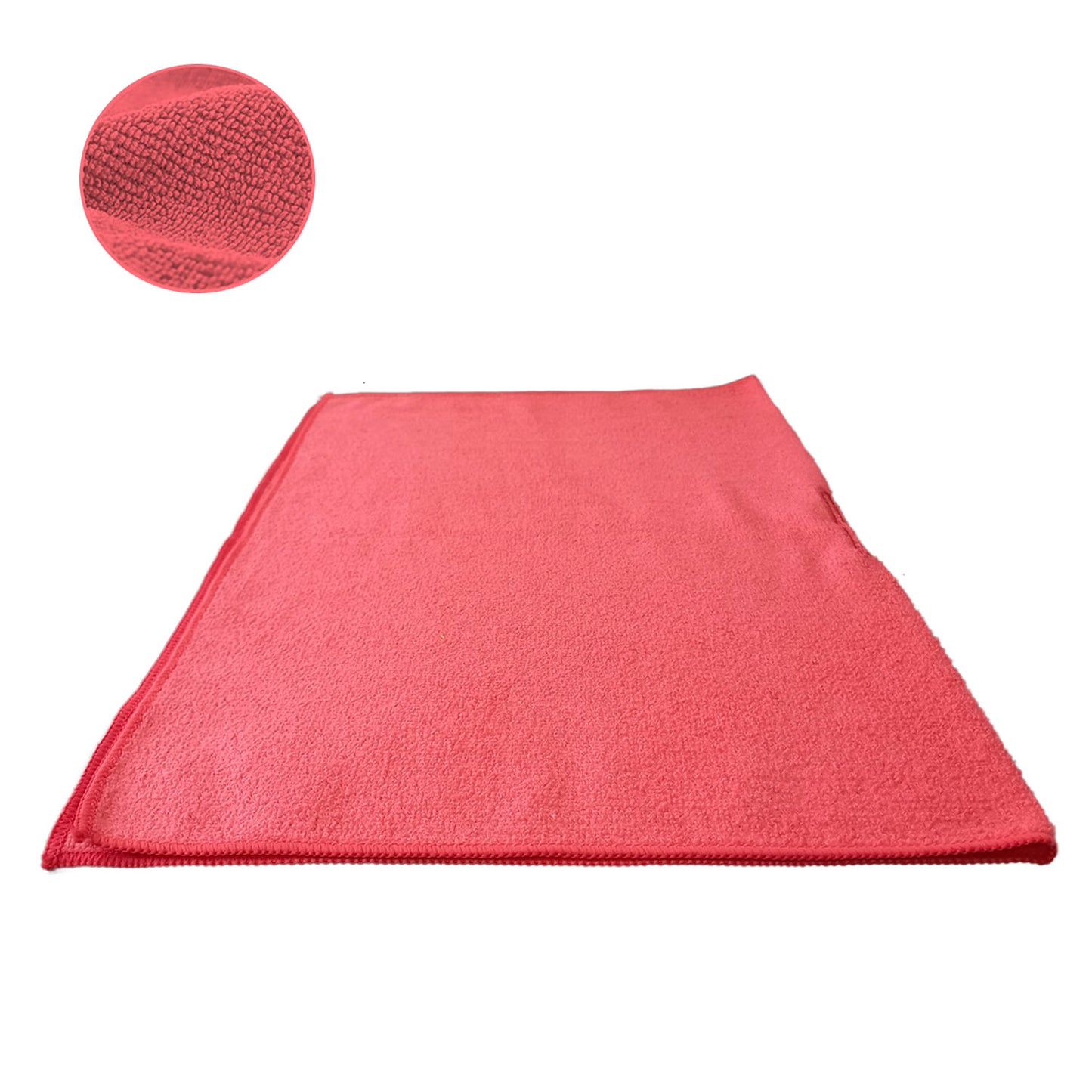 10 Traperos Simples De Microfibra Con Ojal Rojo 70x53 cm