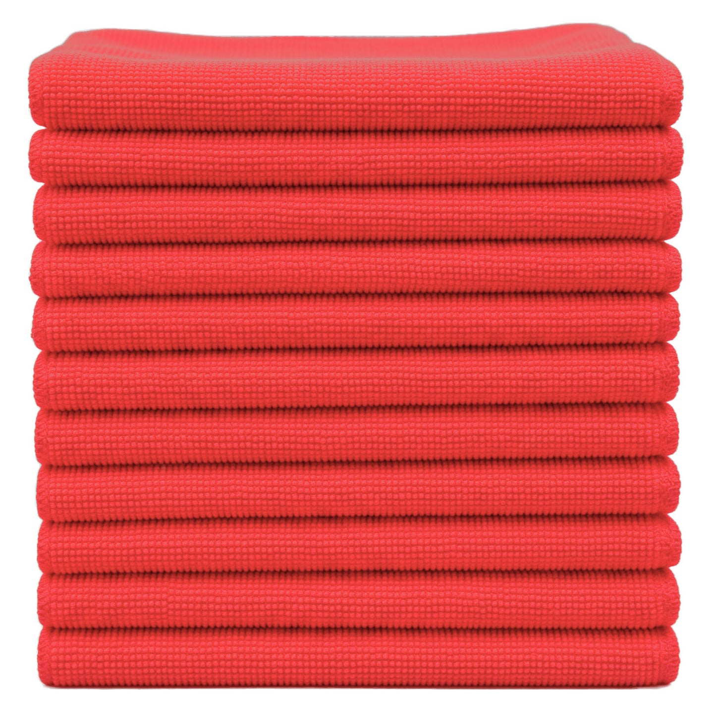 10 Traperos Simples De Microfibra Con Ojal Rojo 70x53 cm