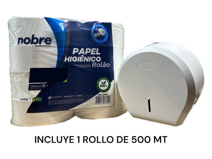 Pack 1 Rollo Papel Nobre 500 Mt + Disp. Jumbo Classic