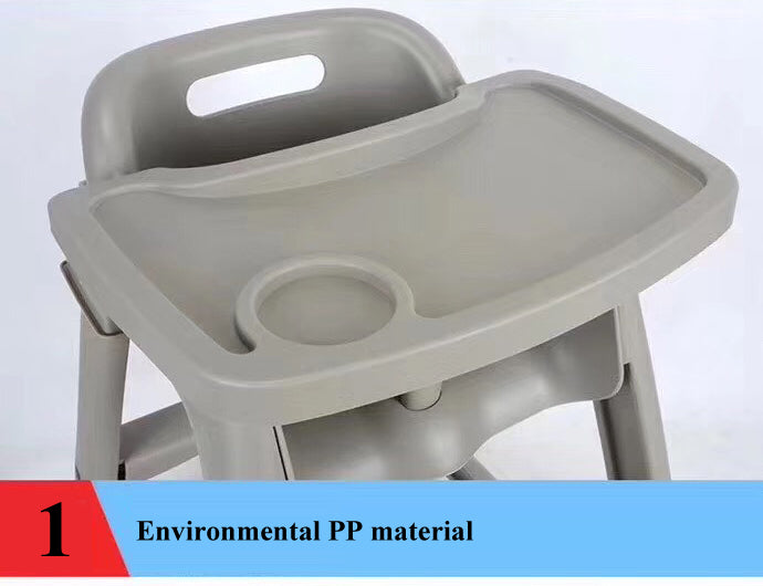 Silla de comedor Deluxe para bebe, con ruedas y mesita