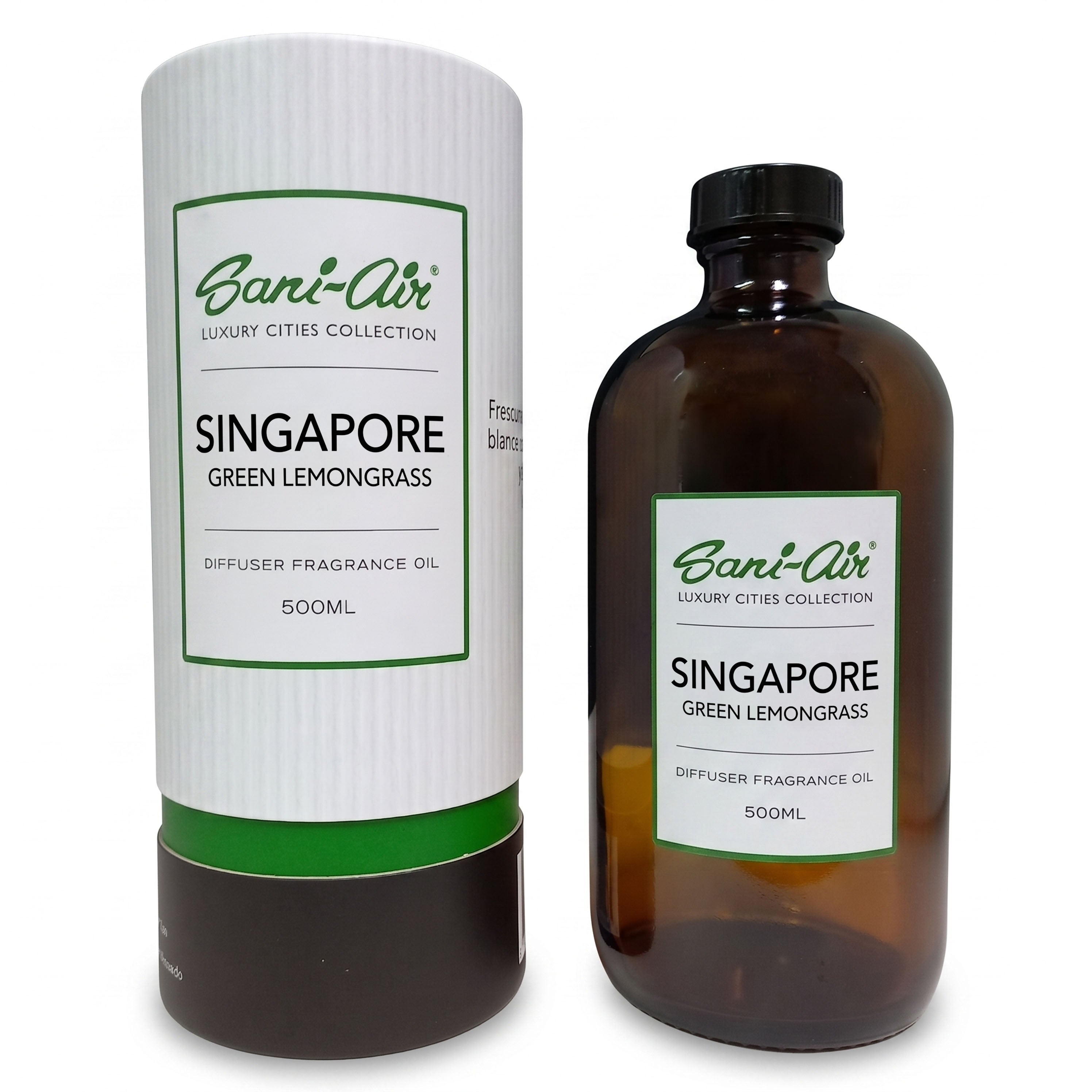 Botella Esencia Luxury Sani-Air 500 ml Singapur Green Lemongrass
