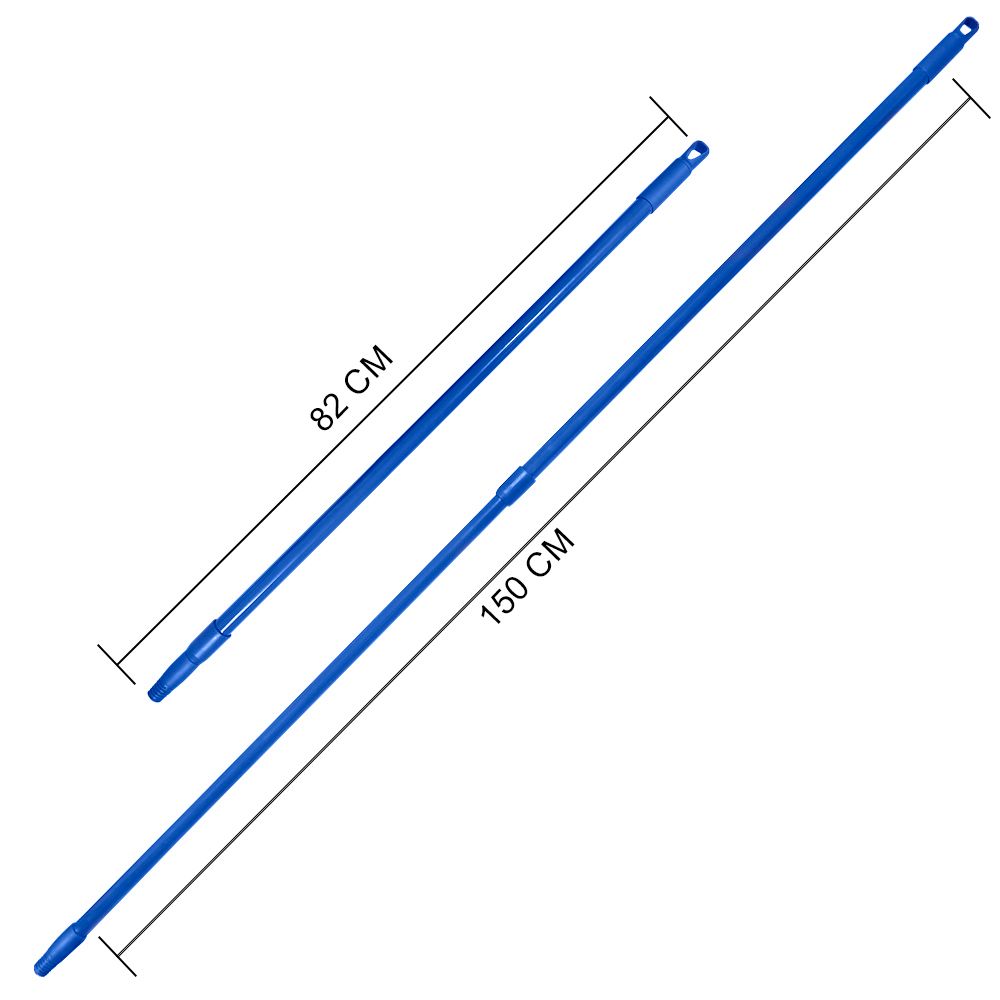 Escobillón Municipal Azul 4 cm con Mango Extensible (82-150 cm)