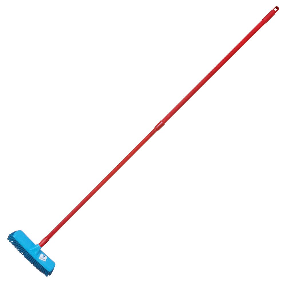 Escobillón Municipal Azul 4 cm con Mango Extensible Rojo (82-150 cm)