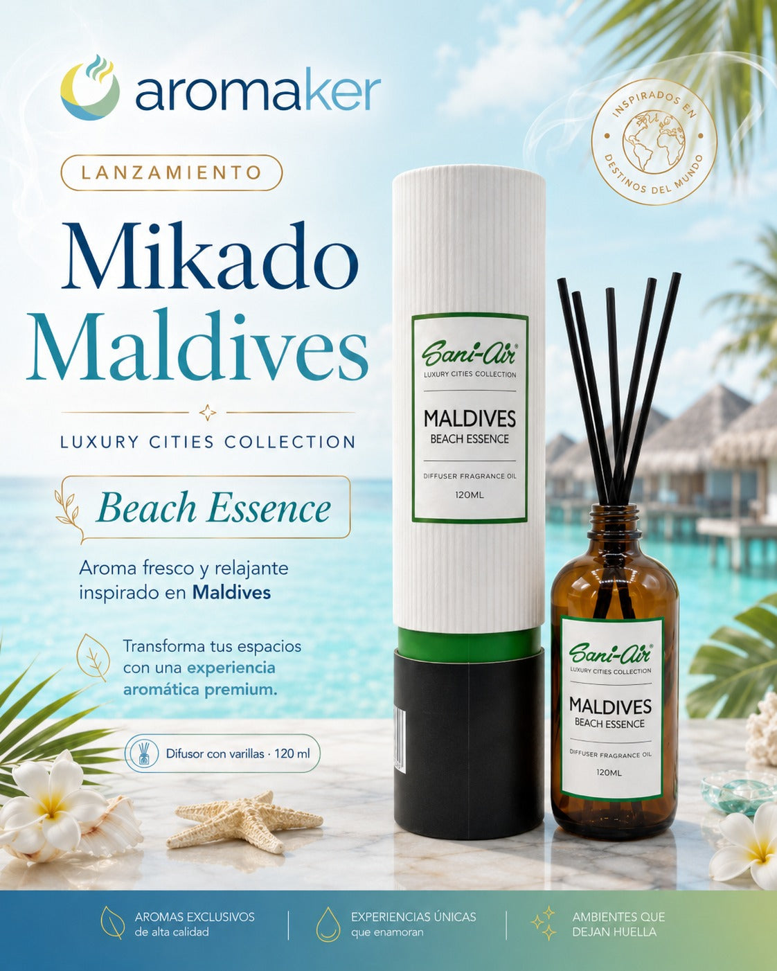 Mikado Esencia Luxury Sani-Air 120ml Maldives