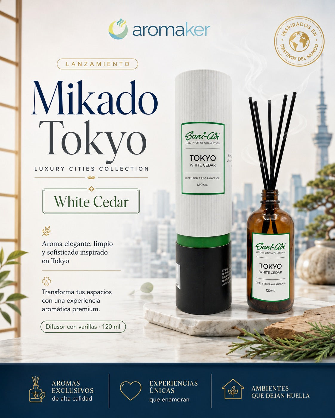 Mikado Esencia Luxury Sani-Air 120ml Tokyo